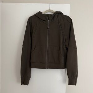 lululemon athletica Dark Olive Green Zip Hoodie
